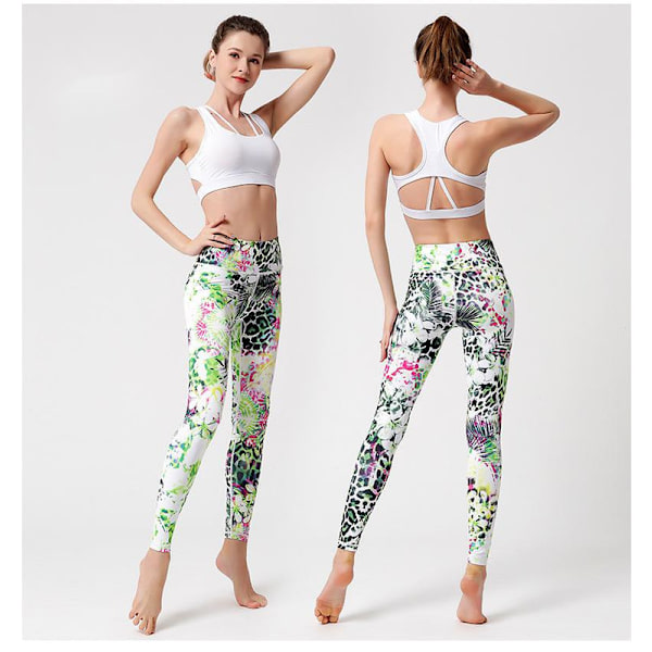 Dam High Waist Skinny Stretch Sport Yoga Fitness Byxor-HK276 M