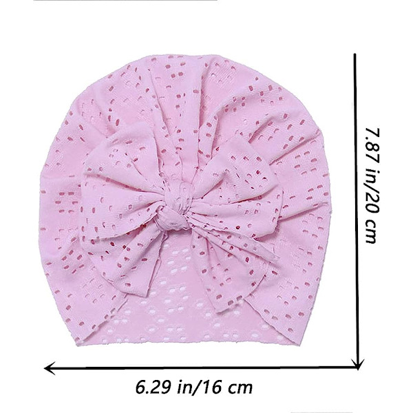 6 kpl vauvan tyttöjen turbaanihatut Turbaani Bun Knot Cute Bow Beanie