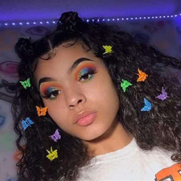 100 Butterfly Hårclips Claw Barrettes