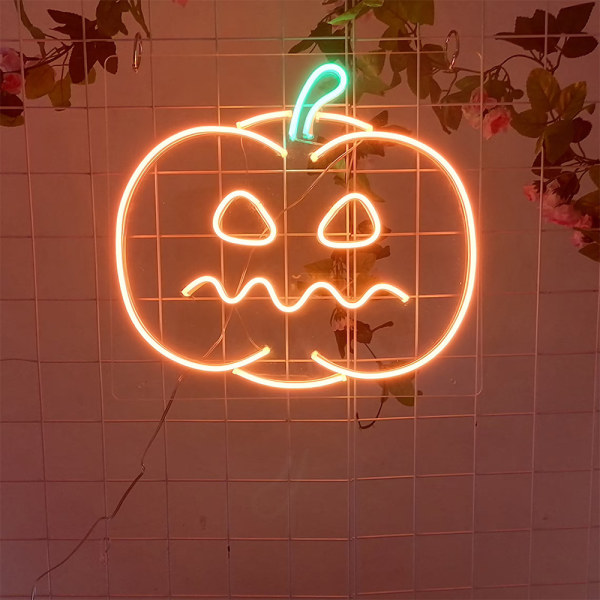 Kurpitsa Neon-kyltti Halloween LED-kyltti Web Neon-kyltti Yritys