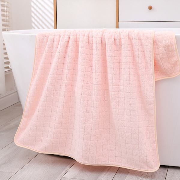 Koralli sametti ananasverkko nopeasti kuivuva imukykyinen kylpypyyhe Square pink