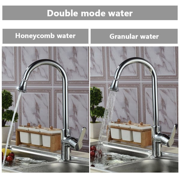 Kökskran Duschmunstycke Bubbler Kran 360° Universal Rotat