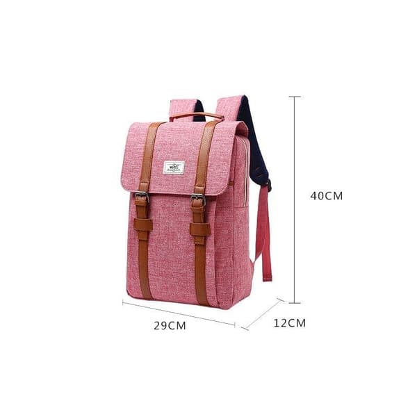 Retro canvas resväska för män och kvinnor - Rosa