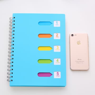 2 stk A5 spiral notatbok 2 tommer Blue