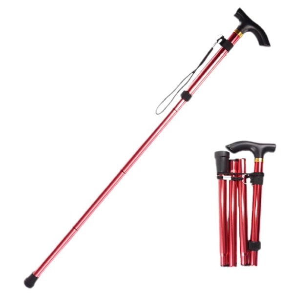 Vandrestok/Trekking/Camping Stick&Pole Foldbar, Bærbar - Rød