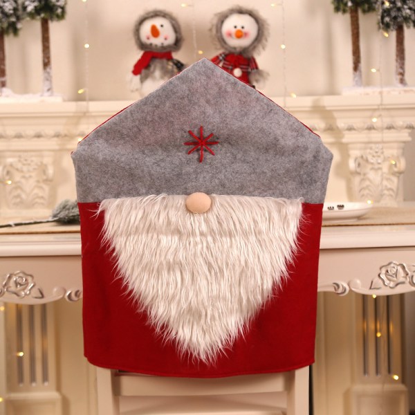 2 st tomte röd hatt jul stolsöverdrag för att dekorera