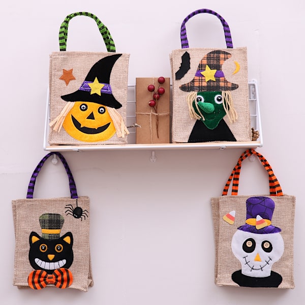 4 kpl Halloween-herkkupusseja, Halloween-koristeet 4 mallia Ei