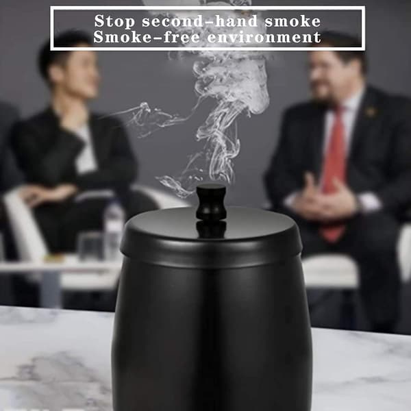 Stor vindskyddad askkopp för cigaretter, vindskyddad askkopp med lock,