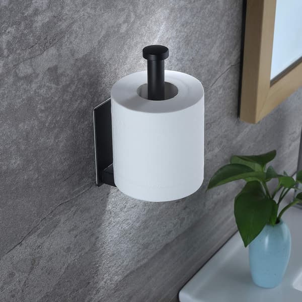 Selvklæbende toiletrulleholder - Sort klæbende toiletrulle