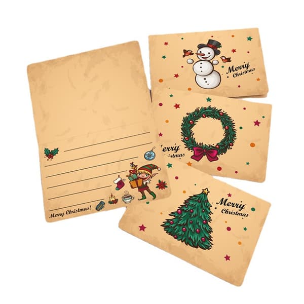 18 joulukorttia Vintage Creative Card Envelope Set W
