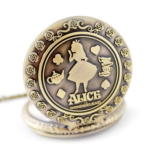 Alice brons kvarts fickur grossist halsbandsklocka