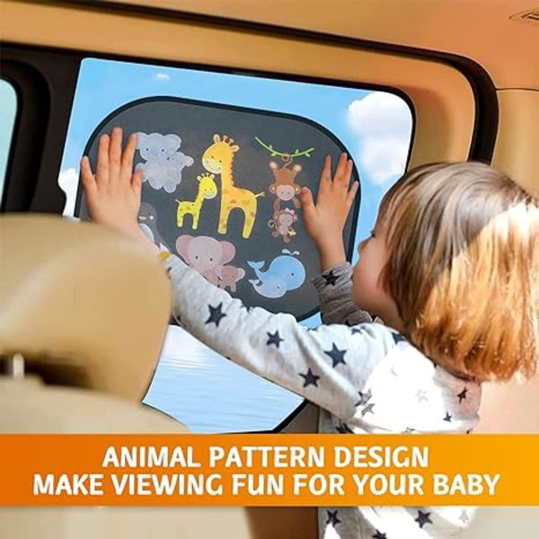 Baby Car Sun Shade - 2 Pack Car Side Sun Shade Blocks UV Rays to