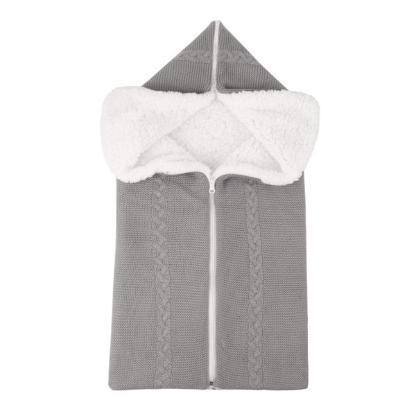 70*35cm Utomhus Baby Barnvagn Sovsäck Filt Ull Stickad Thi