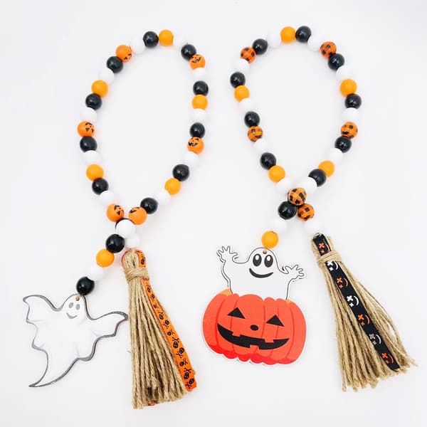 3 stk Halloween treperlekrans rustikk bondegård perlekrans