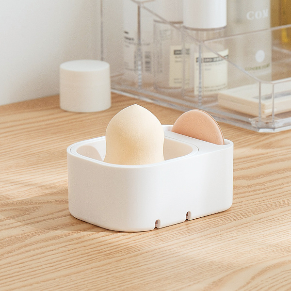 2 Multi-Purpose Powder Puff Opbevaringshylder, Anti-Mildew Dust-Pr
