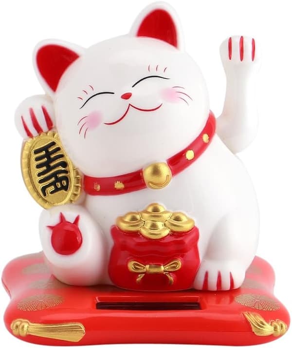 Lyckokatt Lycka, Maneki Neko Solcells driven Mini Japansk Katt