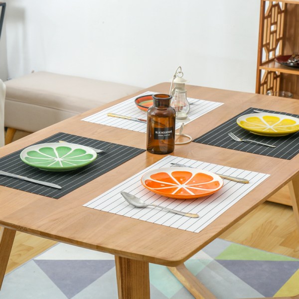 Set med 4 handdukar, 30x45 cm, Bomull, Randig vit