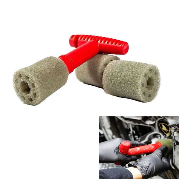 Auton pyörän harjasarja Auto pyöränmutteri Pyörän ruuvin puhdistus Yksityiskohdat B