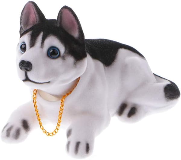 Bevegelig hodehund-ornament Bilpynt Interiørtilbehør