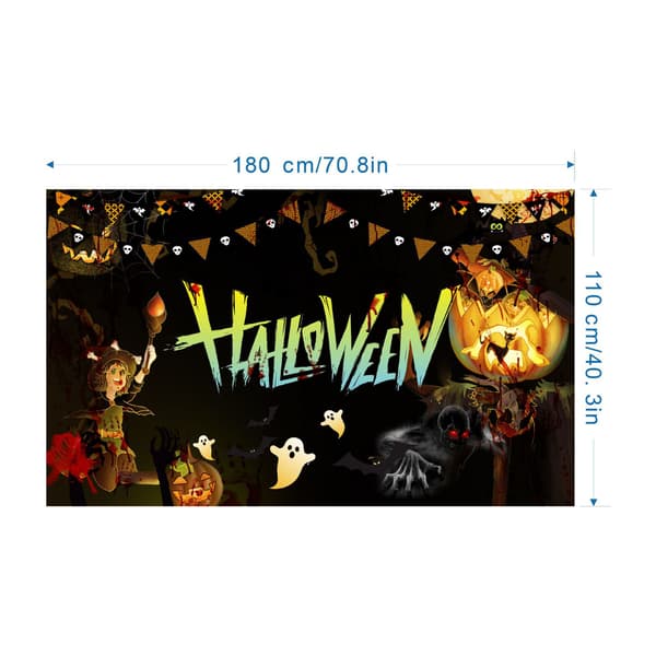 Halloween-gobelin, der lyser i mørket, psykedelisk spøgelse