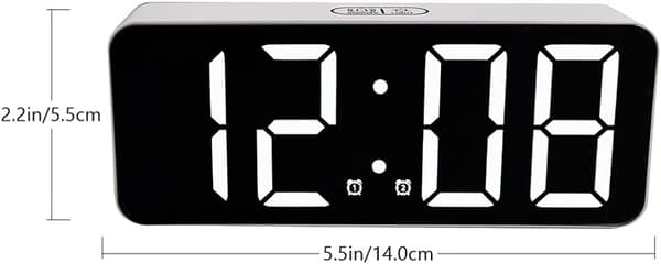 Digitalt vækkeur LED-display bordur
