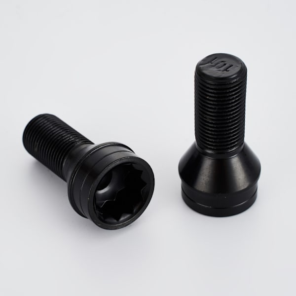 4 kpl M14*1.5 MM musta teräs pyörän pultti ja lukkomutterisarja