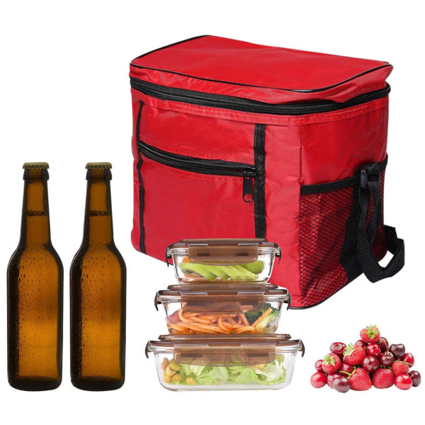 Isoleret taske, 1 stk. sort frokosttaske, køletaske køletaske måltid
