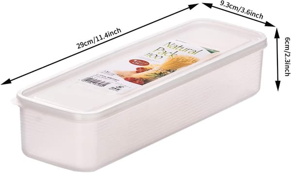 4-pack köksförvaring för spaghetti och pasta - Nudelbox med lock
