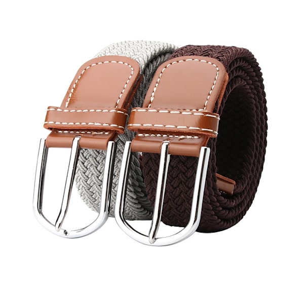 Motete stretch lerretsbelter for menn og kvinner, 20 farger khaki&coffee