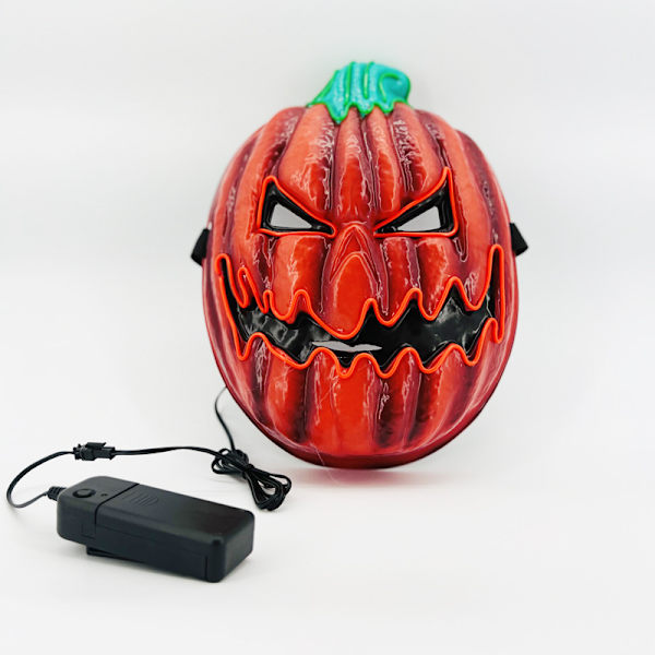 Halloween Påskefest Bold Skræmmende Græskar Hoved LED Lysende Maske
