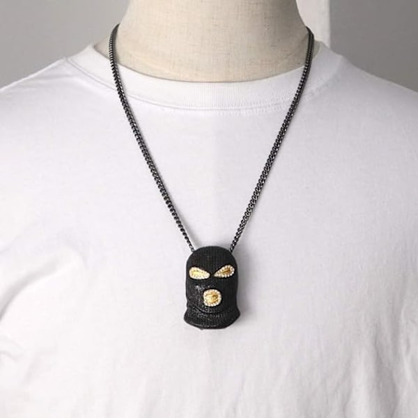 Hip Hop nattklubb barer belagt bling krystall ut maske anheng Cub