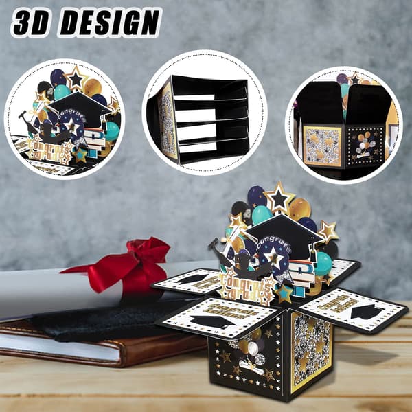 3D-examenspresentkort, examenspresentkort, examenspresentkort