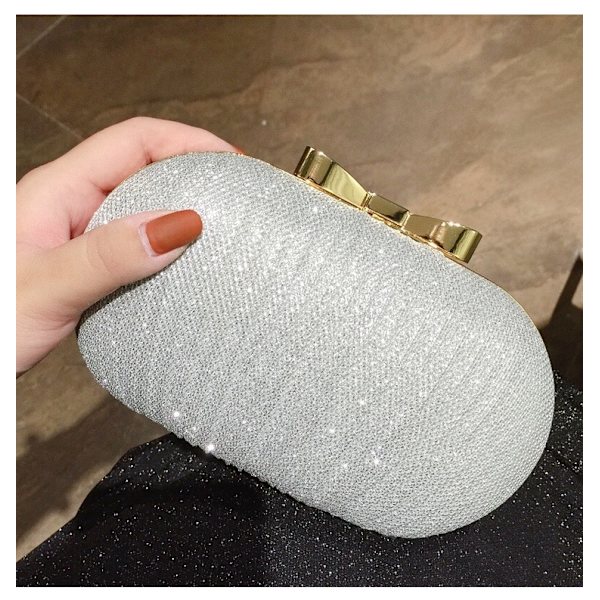 Kvinners krystall diamant festclutch kveldsveske Champagne