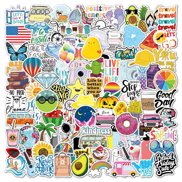 400 små coola sommar graffiti vinyl skateboard vattenkopp estetik