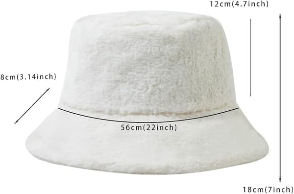 Hat til kvinder og piger - Vinter chic varm hat - Flannel bredskygget hat - 56-58