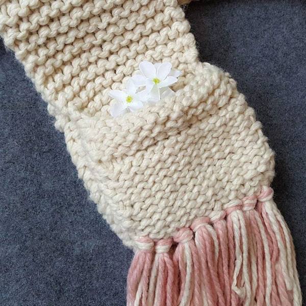 Flickor Huva Hatt Halsduk Unicorn Tofs Ull Vinter Stickad Sjal