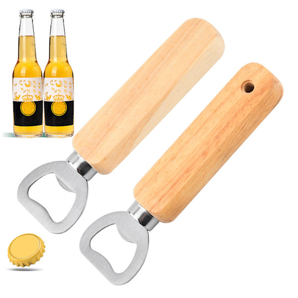 2 stk. Heavy Duty rustfrit stål flad flaskeåbner