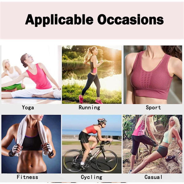 Mesh ytterkläder plus size sport och fitness bh - Vit M