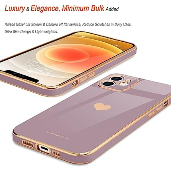 Kompatibel med iPhone 12 Love Pattern ridsefast etui