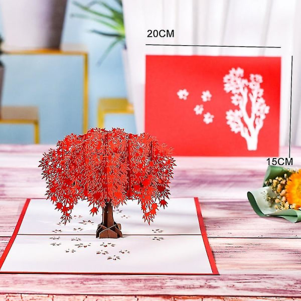 Tredimensionell kärlekskort årsdagen 3d par gratulationskort