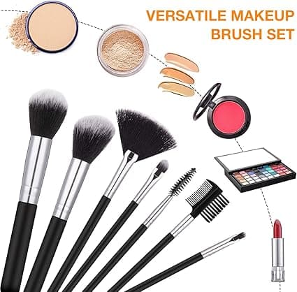 18-delad professionell premium syntetisk sminkborste set