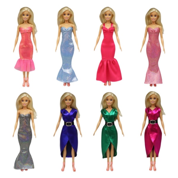 8 pieces 30cm Barbie princess dresses fashion set