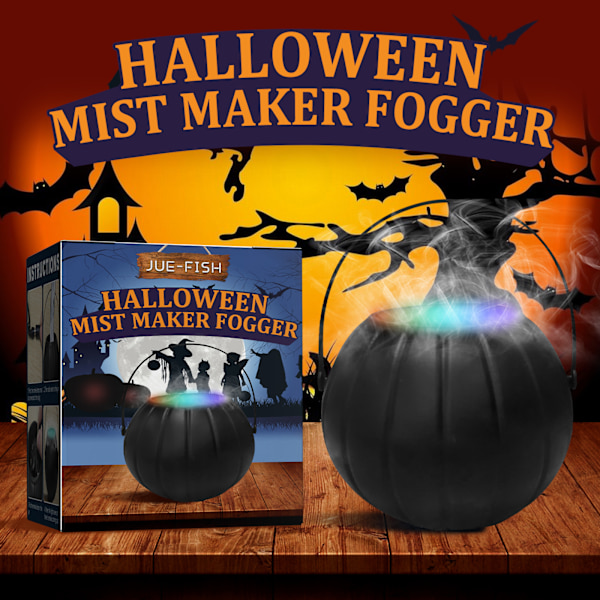 Halloween Heks Glas Atomizer Lampe 7 Farver Flamme Misfarvning
