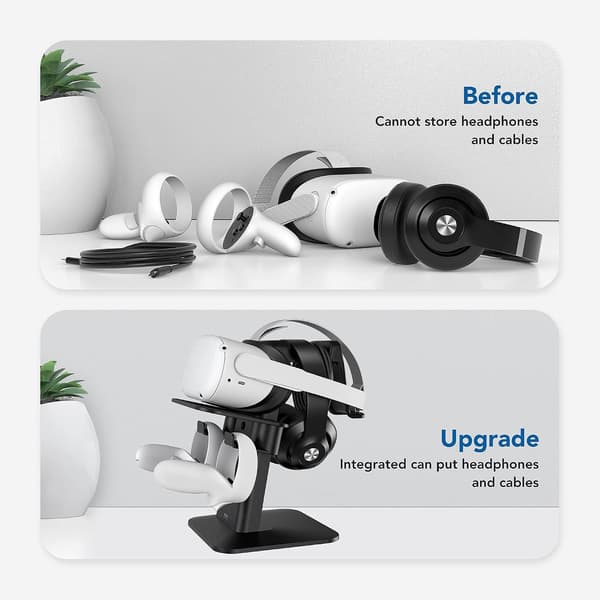 Oculus Quest/ Quest2/ Rift S/HTC Oculus VR -näyttöteline black