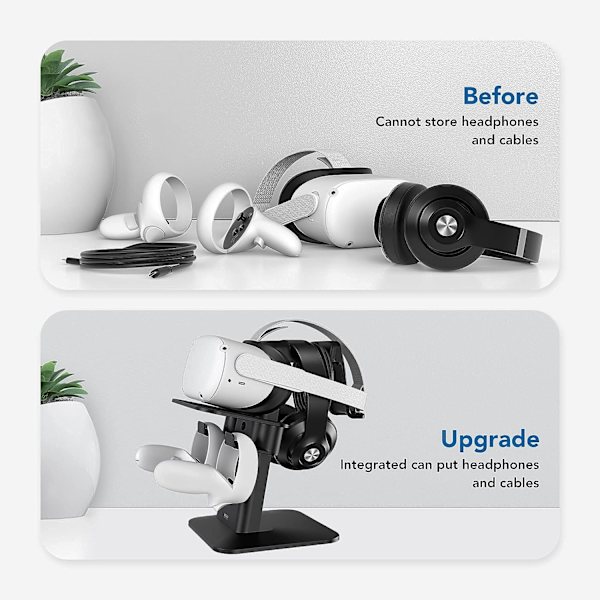VR-displaystativ til Oculus Quest/Quest2/Rift S/HTC Oculus black