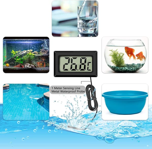 Mini digital LCD-termometer med temperaturprobe