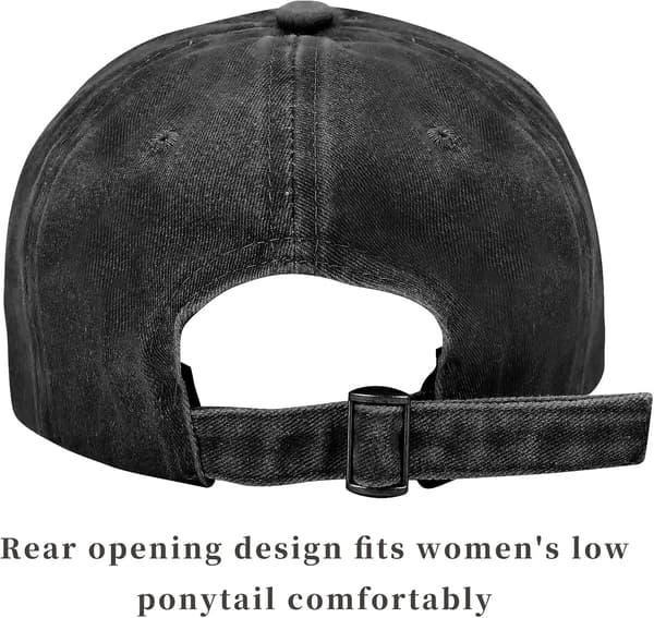 Justerbar vintage vasket bomullsbaseballcaps Black