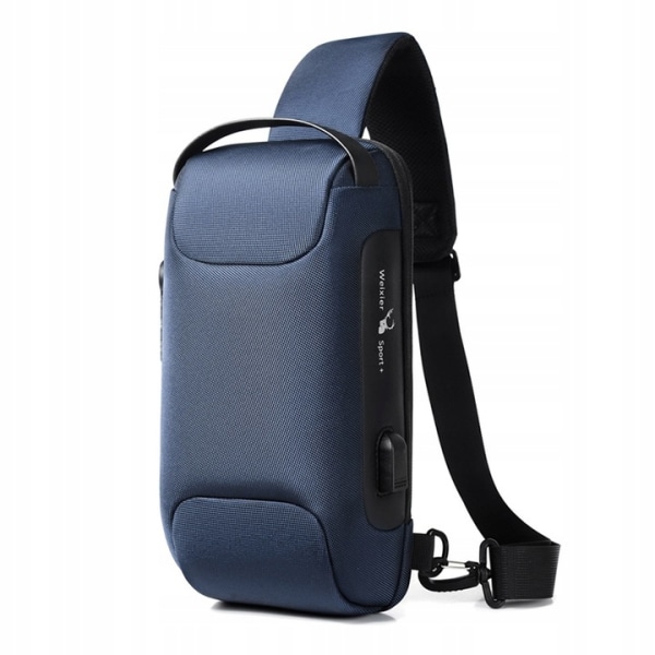 Men's waterproof anti-theft sports crossbody backpack-New Blue