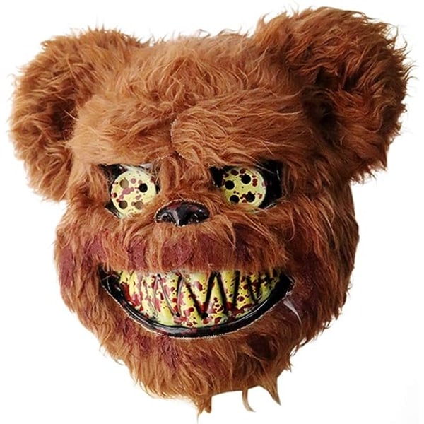 Skrämmande Halloween Mask Bear Rabbit Mask, Bloody Plush Head Mask Color2