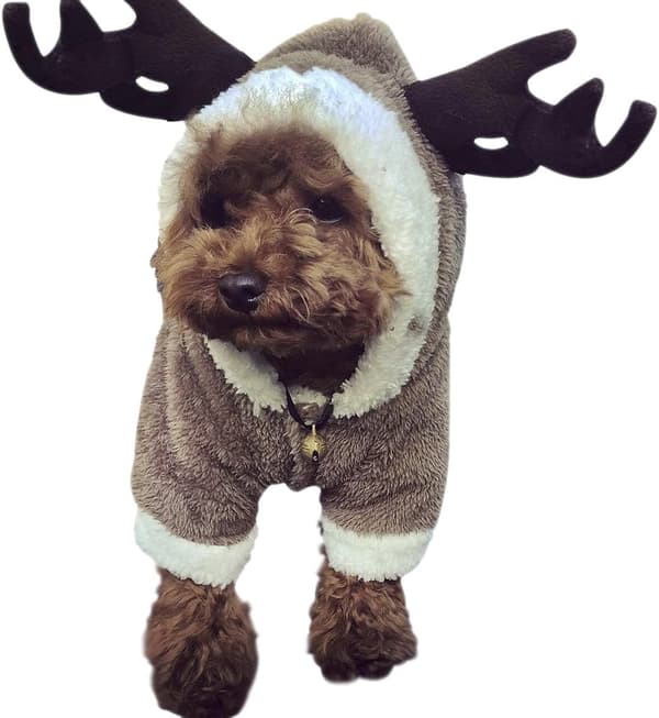 Söt tecknad husdjursren kostym Halloween jul älg kostym